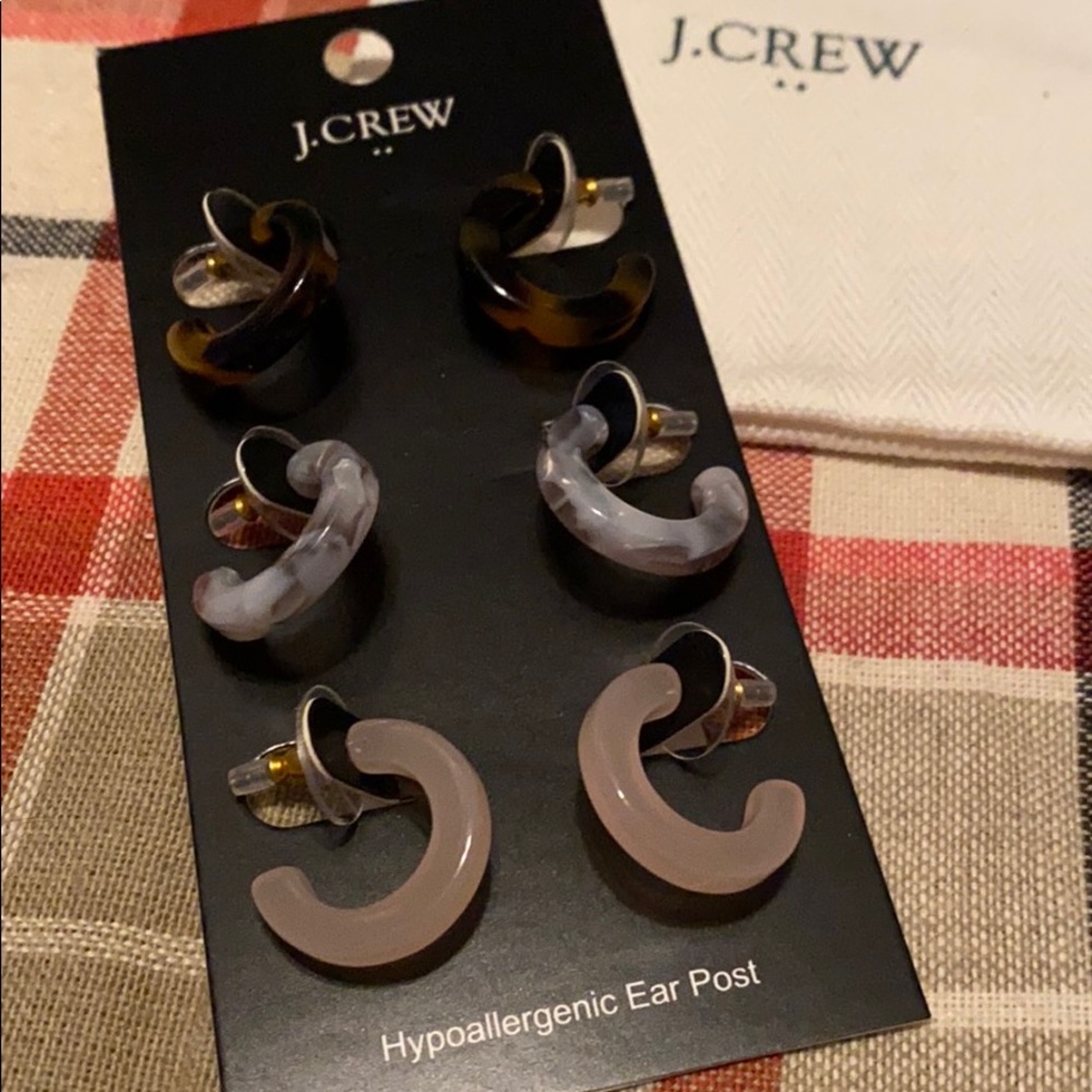 J. Crew tortoise multipack earrings NWT